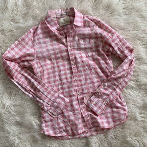 Scotch & Soda Pink Plaid Button Down Top Size M